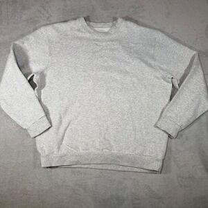 Lululemon City Sweat Crewneck Pullover Heathered Light Grey Sweatshirt Mens Lg